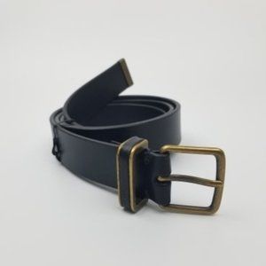 Calvin Klein Belt Flat Strap Metal Loop Leather/ L